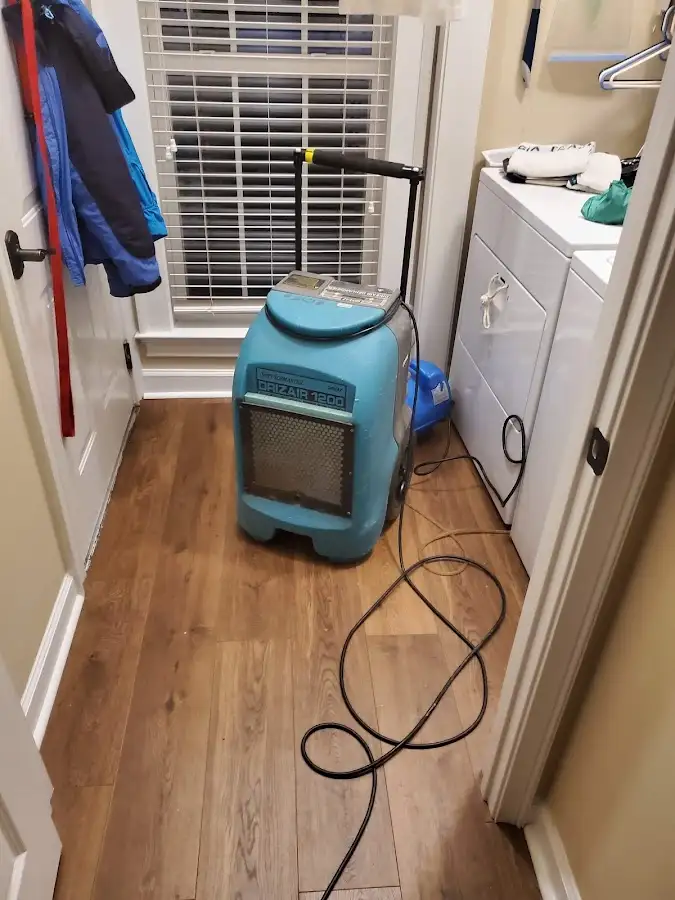 Commercial dehumidifier deployed for Flood Damage Cleanup in Moody